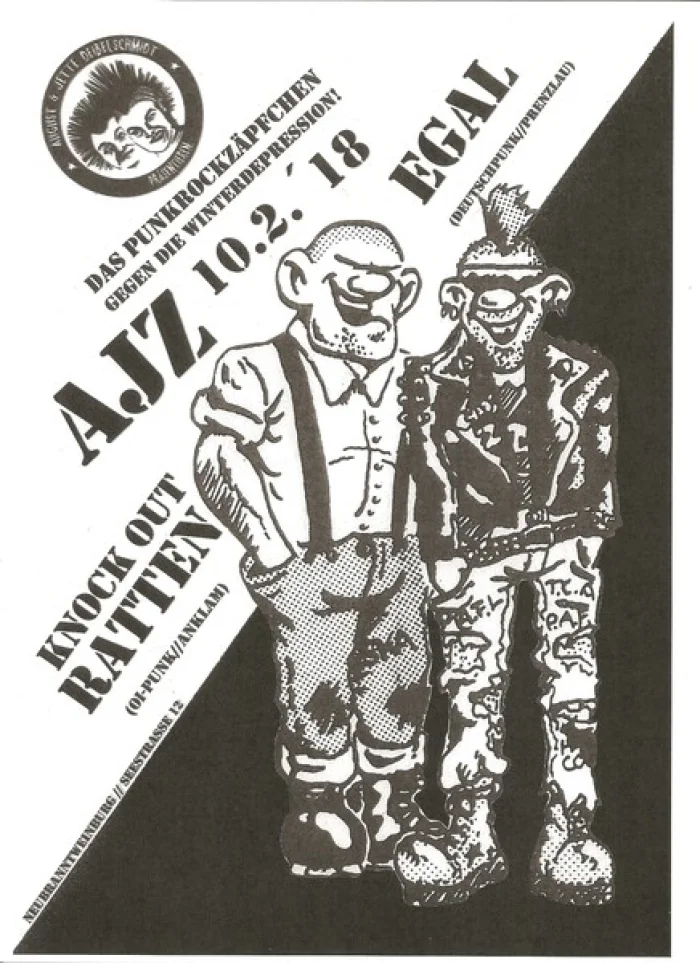 Flyer: KNOCK OUT RATTEN + POMMESGABEL