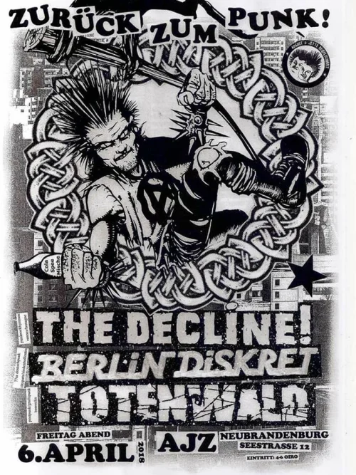 Flyer: THE DECLINE! + TOTENWALD + BERLIN DISKRET