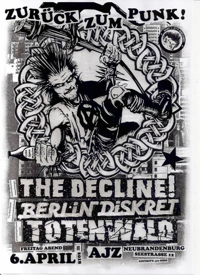 Flyer: THE DECLINE! + TOTENWALD + BERLIN DISKRET