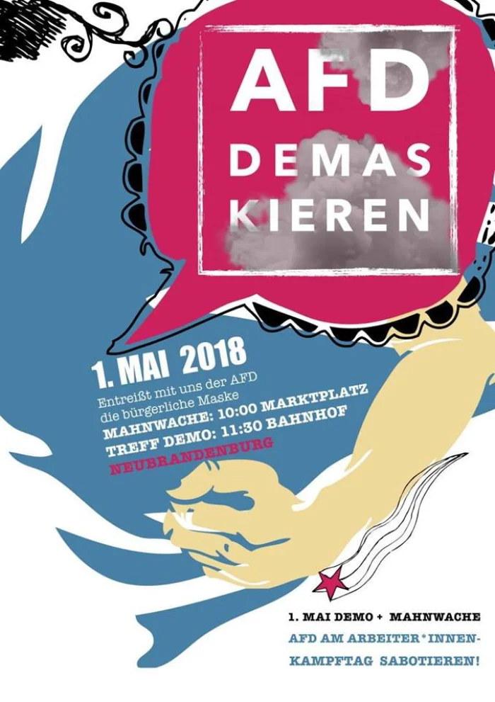Flyer: MAHNWACHE UND DEMO