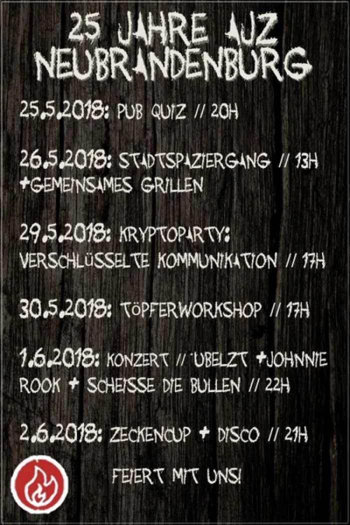Flyer: 25. AJZ - GEBURTSTAG // STADTSPAZIERGANG
