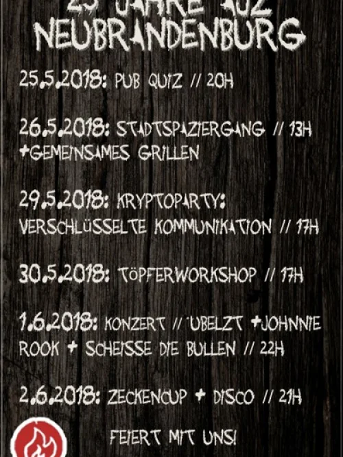 Flyer: 25. AJZ-GEBURTSTAG // ZECKENCUP