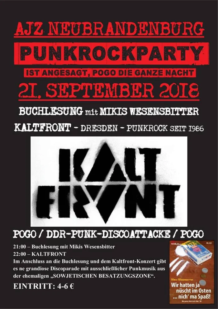 Flyer: KALTFRONT + OSTPUNKDISSE