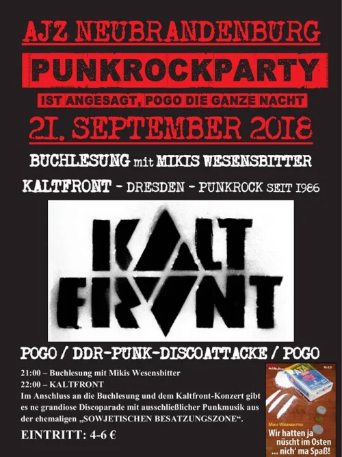 Flyer: KALTFRONT + OSTPUNKDISSE
