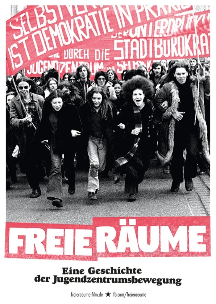 Flyer: FREIE RÄUME - Eine Geschichte der Jugendzentrums- bewegung