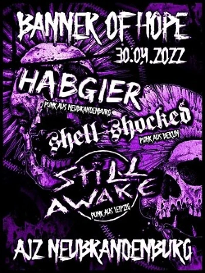 Flyer: SHELL SHOCKED + STILL AWAKE + HABGIER