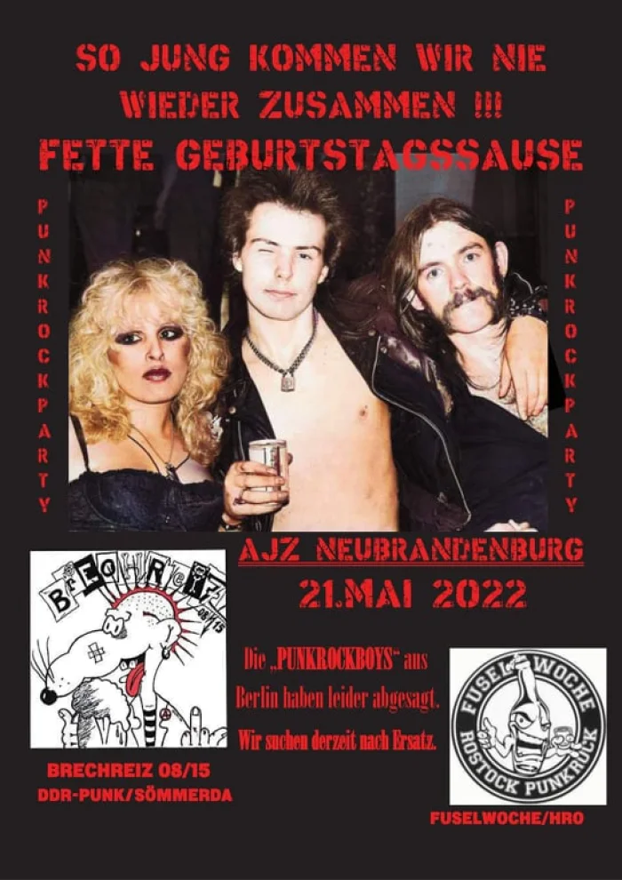 Flyer: GEBURTSTAGSSAUSE + BRECHREIZ 08/15 + FUSELWOCHE