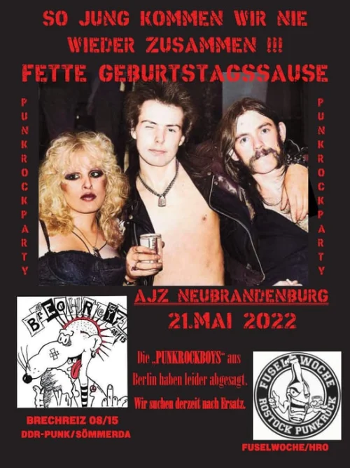 Flyer: GEBURTSTAGSSAUSE + BRECHREIZ 08/15 + FUSELWOCHE
