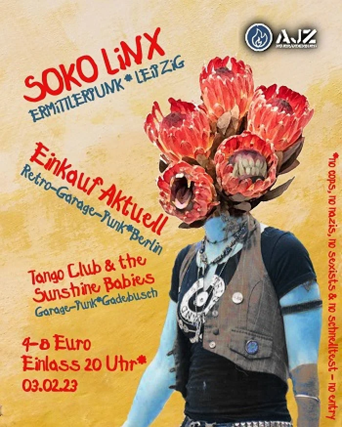 Flyer: SOKO LINX + EINKAUF AKTUELL + TANGO CLUB & THE SUNSHINE BABIES