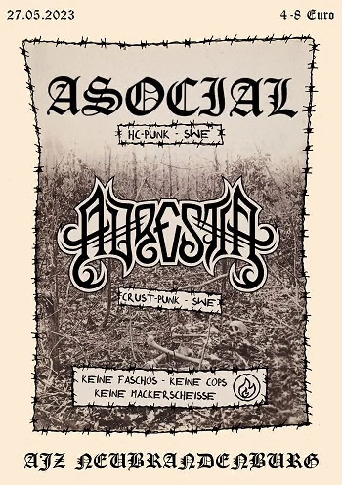Flyer: ADRESTIA + ASOCIAL