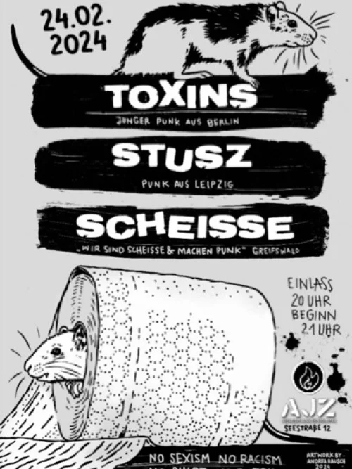 Flyer: STUSZ + SCHEISSE + TOXINS