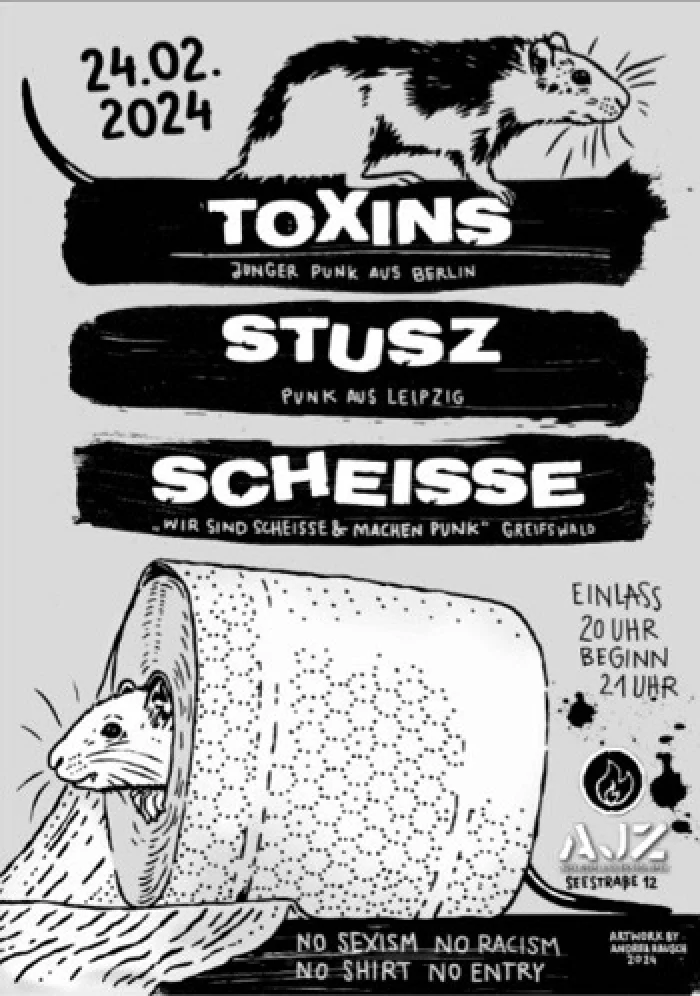 Flyer: STUSZ + SCHEISSE + TOXINS
