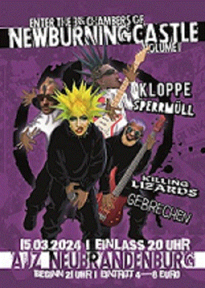 Flyer: KLOPPE + GEBRECHEN + SPERRMÜLL + KILLING LIZARDS