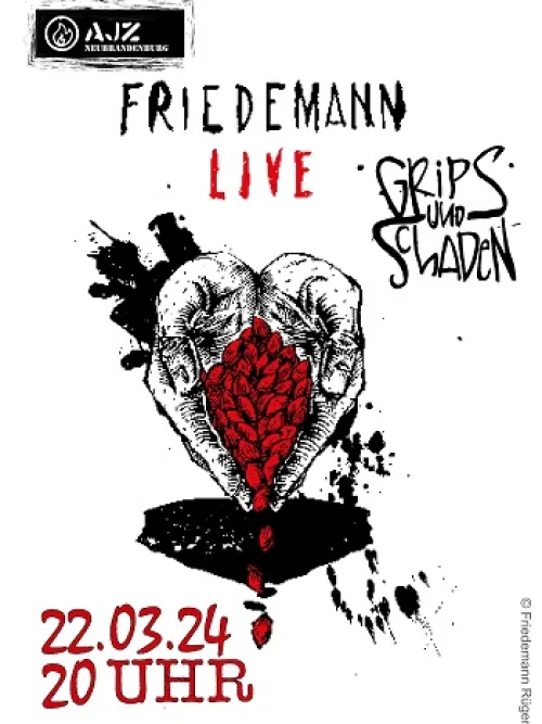 Flyer: FRIEDEMANN + GRIPS UND SCHADEN