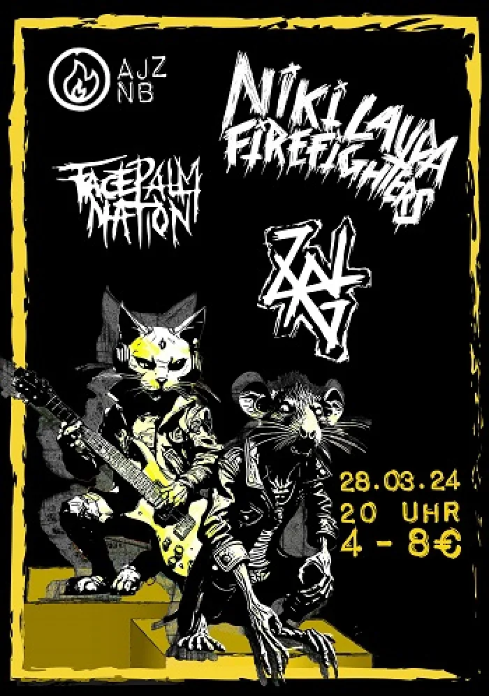 Flyer: NIKI LAUDA FIREFIGHTERS + FACEPALM NATION + ZWANG