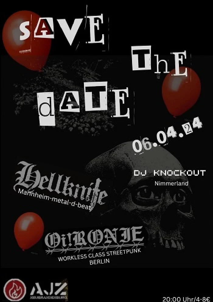 Flyer: HELLKNIFE + OIRONIE