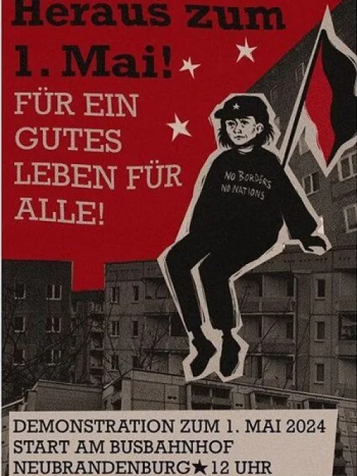 Flyer: HERAUS ZUM 1.MAI -  FÜR EIN GUTES LEBEN FÜR ALLE!