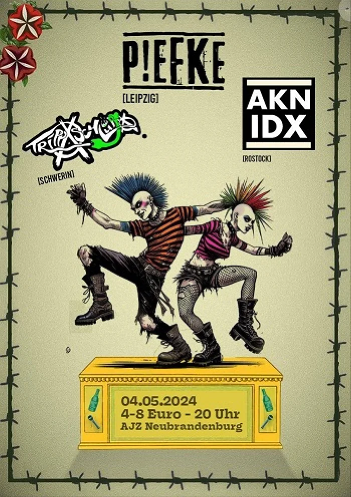 Flyer: PIEFKE + AKTION INDEX + TRIPPASCHLÜPPA