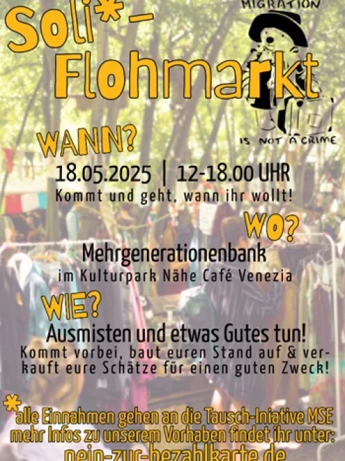 Flyer: SOLIFLOHMARKT - NEIN ZUR BEZAHLKARTE