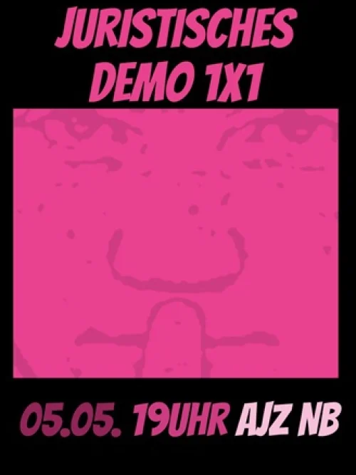 Flyer: JURISTISCHES DEMO 1x1